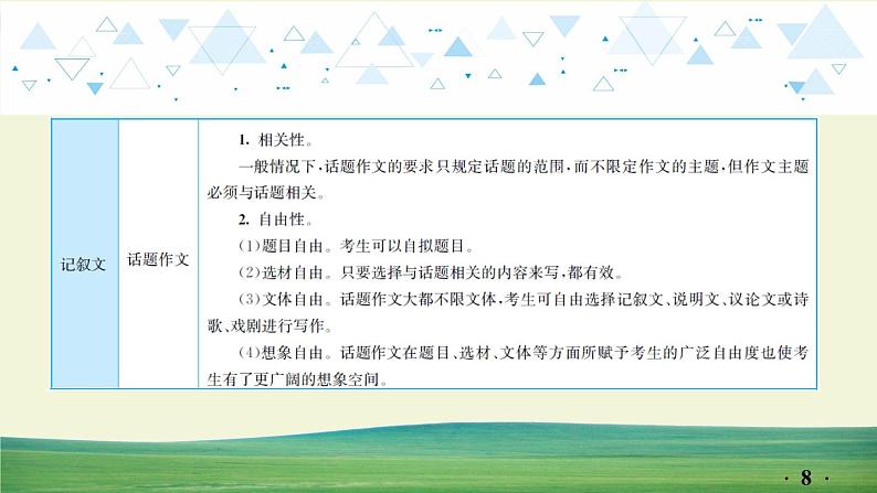 中考语文总复习24.第四部分 作文-专题一  自我生活  成长经历课件第8页