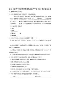 河南省南阳市宛城区2022-2023学年 八年级上学期期末语文试卷(含答案)
