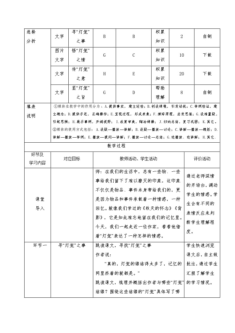 第4课《灯笼》教学设计 部编版语文八年级下册02