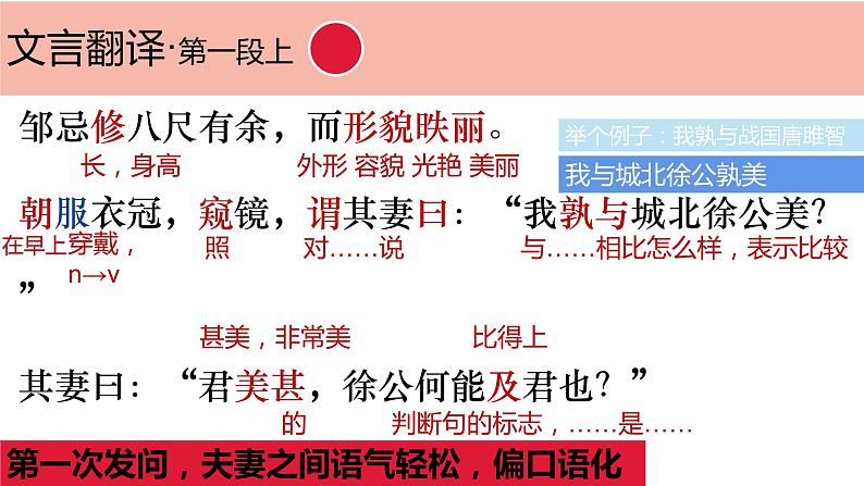 部编版语文九下第六单元第21课《邹忌讽齐王纳谏》课件ppt07