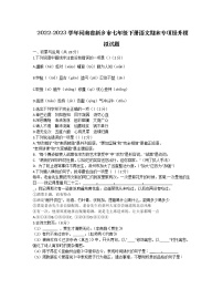 2022-2023学年河南省新乡市七年级下册语文期末专项提升模拟试题