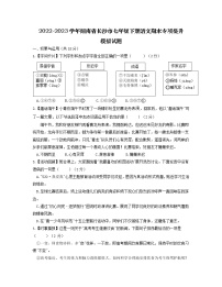 2022-2023学年湖南省长沙市七年级下册语文期末专项提升模拟试题