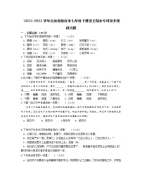 2022-2023学年山东省临沂市七年级下册语文期末专项提升模拟试题（含解析）