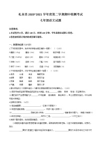 陕西省咸阳市礼泉县2020-2021学年七年级下学期期中语文试题