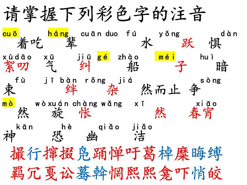 八年级语文1-3单元复习课件05