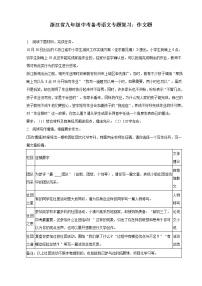 浙江省中考备考语文专题复习：作文题