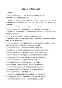 2023年中考语文必刷真题精选 专题03：词语理解与运用（学生版+教师版）