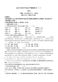 2023年辽宁省沈阳市大东区中考零模语文试题（含答案）