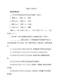 初中语文人教部编版九年级上册我看练习题