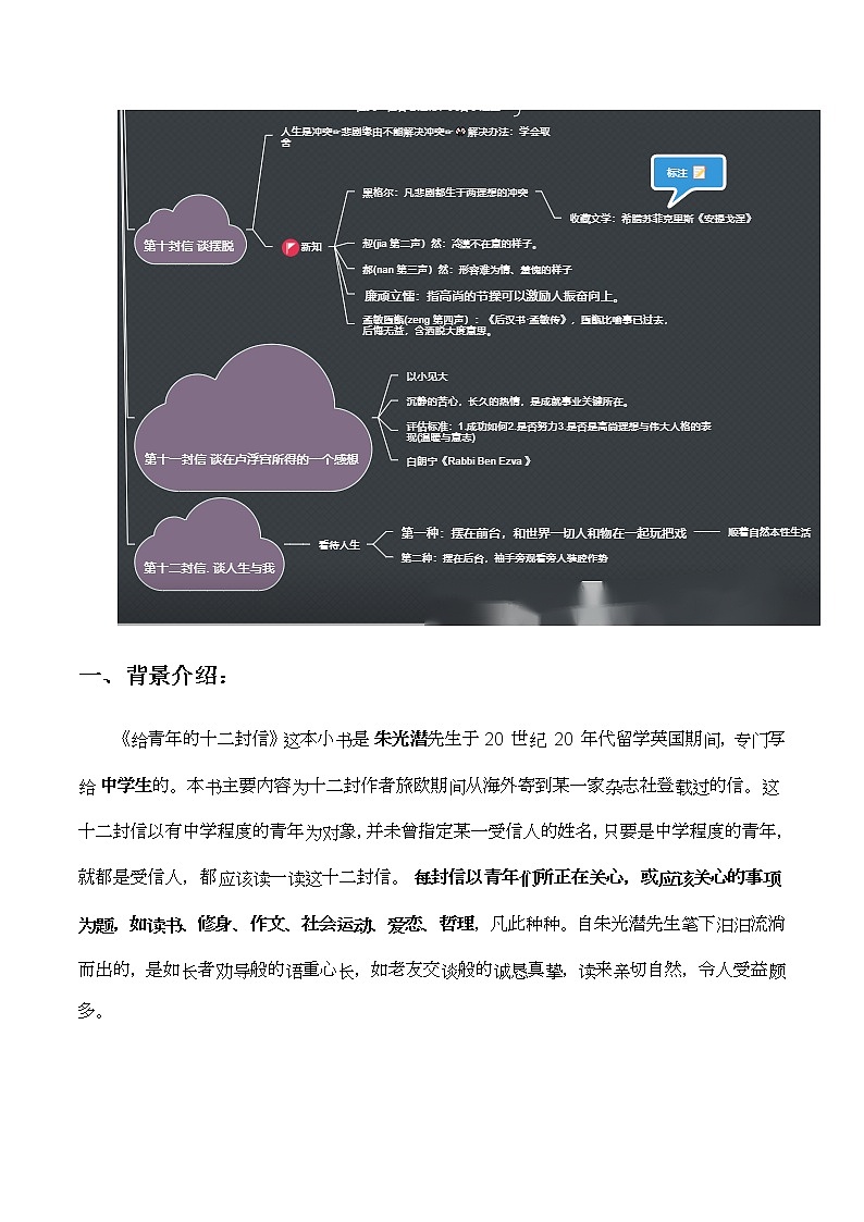 《给青年的十二封信》（原卷版+解析版）-初中语文名著导读之思维导图+知识点汇总+考点速记+习题演练03