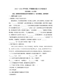 福建省龙岩市漳平市2021-2022学年七年级下学期期末练习语文试卷