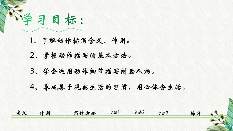 2023年中考语文写作专题复习-动作描写作文指导课件第3页