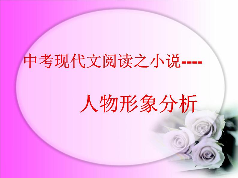 中考语文二轮专题复习：小说人物形象分析课件PPT01