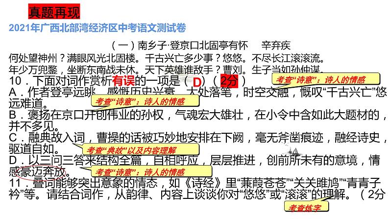 中考语文一轮专题复习：古诗鉴赏课件PPT第6页