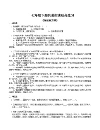 语文七年级下册名著导读 《海底两万里》：快速阅读优秀习题