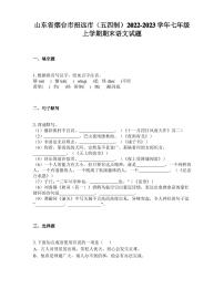 山东省烟台市招远市(五四制)2022-2023学年七年级上学期期末语文试题