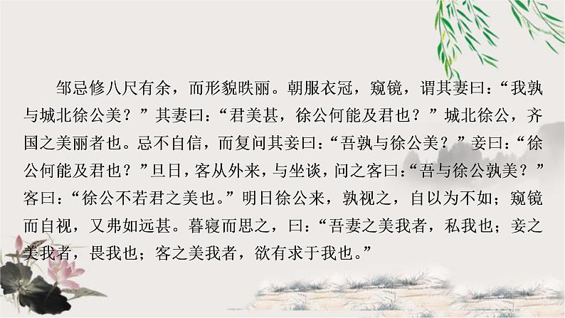 中考语文复习专题4邹忌讽齐王纳谏教学课件第2页