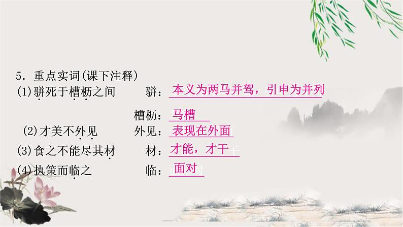 中考语文复习专题13马说教学课件06