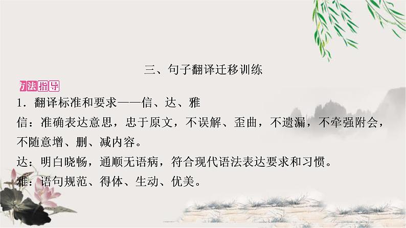 中考语文复习3课外文言文阅读迁移练句子翻译迁移训练教学课件01