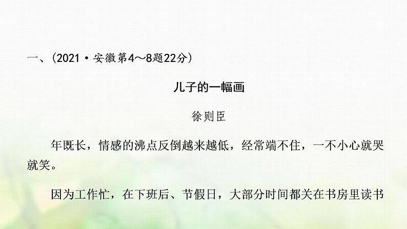 中考语文复习现代文阅读课时一散文教学课件第3页