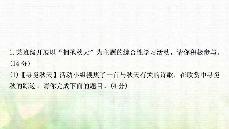 中考语文复习语文积累与运用专题五语文综合运用作业课件03