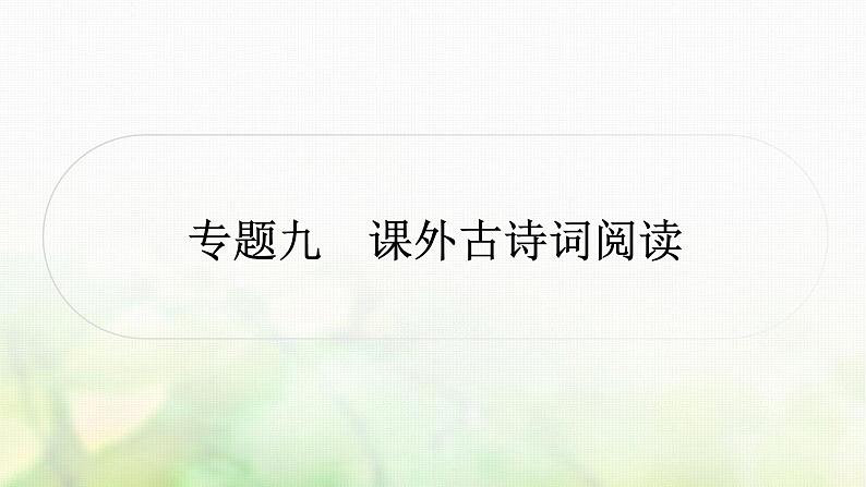 中考语文复习古诗文阅读专题九课外古诗词阅读作业课件第1页