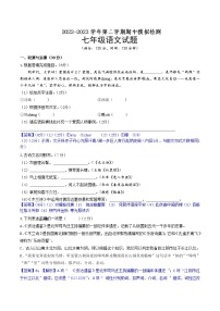 江苏省建湖县汇文初级中学期中检测题2022-2023学年部编版语文七年级下册