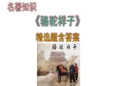 七下名著知识《骆驼祥子》精选题及答案课件PPT