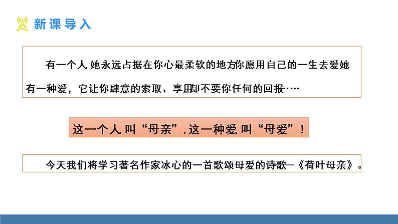 部编版七年级语文上册课件 7  散文诗两首 《荷叶·母亲》03