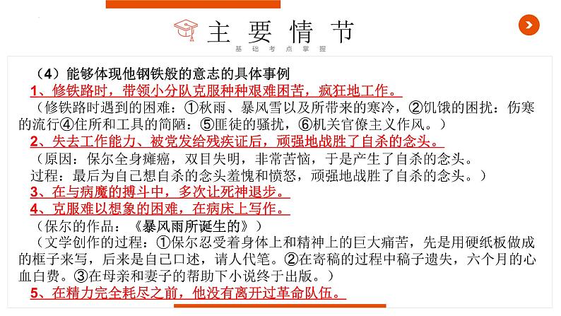 《钢铁是怎样炼成的》复习课件-中考一轮复习第二弹：名著导读07