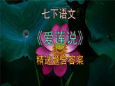 七下语文《爱莲说》精选题(含答案)课件PPT
