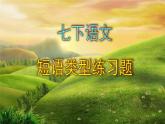 七下語文短語練習題含答案課件PPT