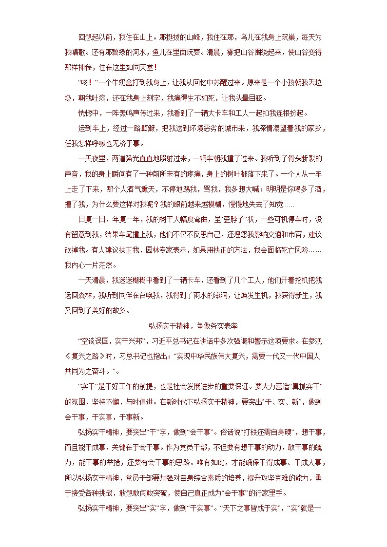 大作文练习-2023年中考语文考前专项练习（浙江绍兴）（解析版）第2页