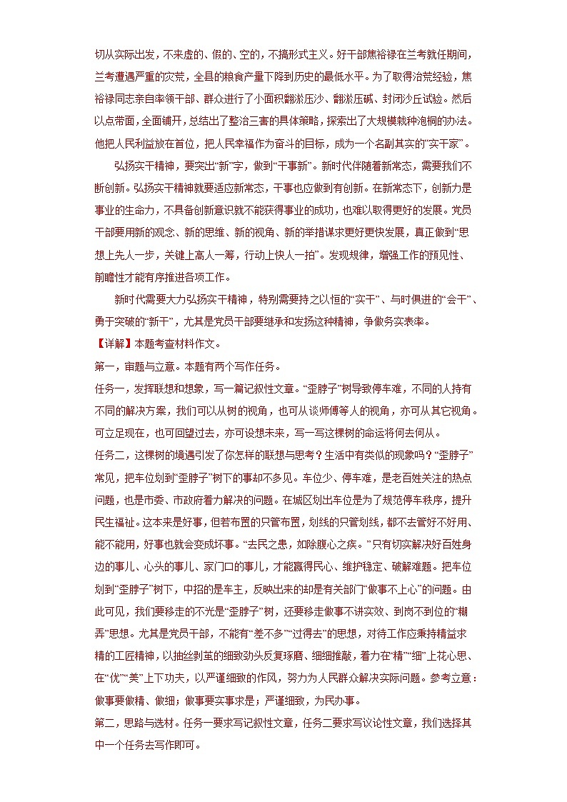 大作文练习-2023年中考语文考前专项练习（浙江绍兴）（解析版）第3页