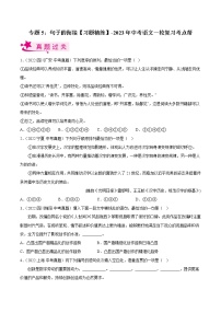 专题05：句子的衔接【习题精练】-备战2023年中考语文一轮复习考点帮（全国通用）