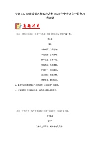 专题31：诗歌鉴赏之雄心壮志类【习题精练】-备战2023年中考语文一轮复习考点帮（全国通用）