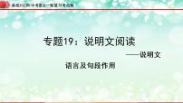 专题19：说明文阅读之说明文语言及句段作用【精品课件】-备战2023年中考语文一轮复习考点帮（全国通用）