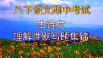 八下语文期中考试古诗文理解性默写题集锦含答案课件PPT