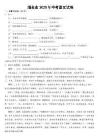 山东省烟台市2020年中考语文试卷【附参考答案】