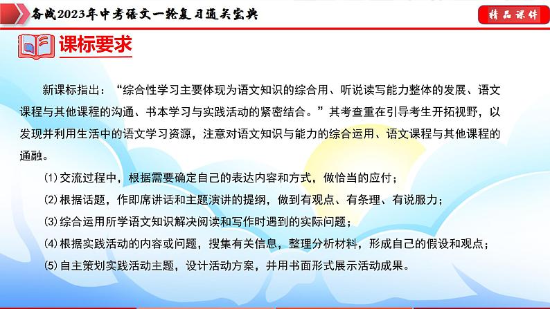 备战2023年中考语文一轮复习通关宝典  专题07：综合性学习【课件讲练】第5页