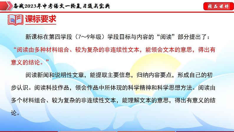 备战2023年中考语文一轮复习通关宝典  专题12：非连续性文本阅读【课件讲练】第5页
