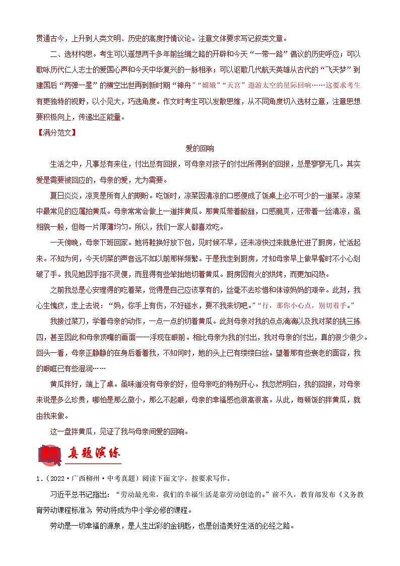 专题30：话题作文训练【专题检测】-备战2023年中考语文一轮复习通关宝典（解析版）第2页