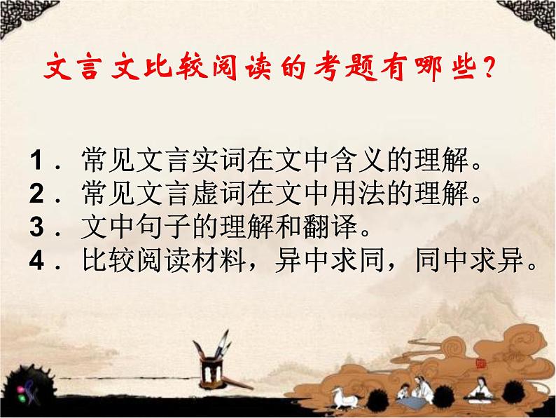 中考文言文比较阅读专题复习课件06