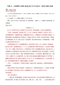 2023年中考语文一轮复习通关练习专题28：半命题作文训练（教师版）