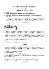 2023年广西柳州市中考一模语文试题