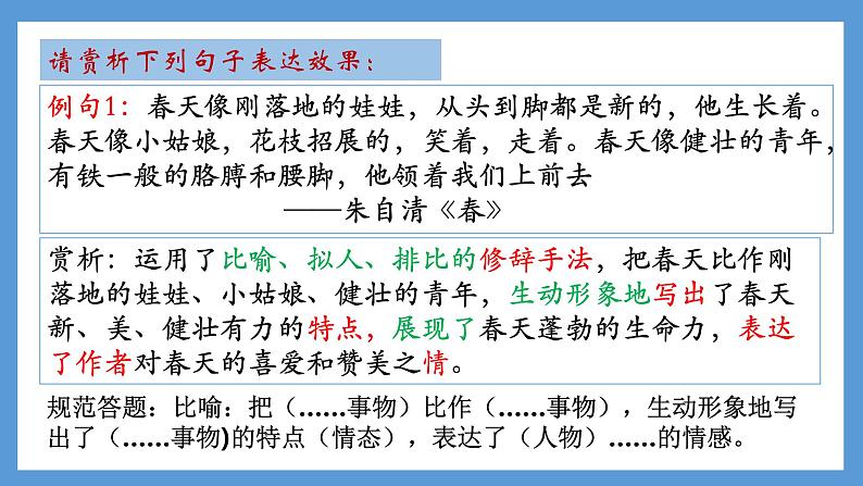 记叙文阅读语言赏析课件2023年中考语文二轮复习第6页