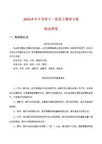 2023年中考语文一轮复习题型专练标点符号（教师版）