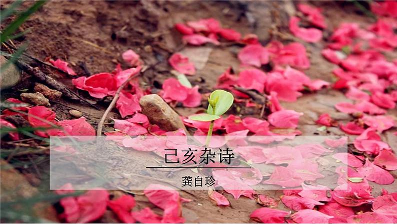 部编版七年级语文下册--21.古代诗歌五首-己亥杂诗（其五）（课件1）第1页