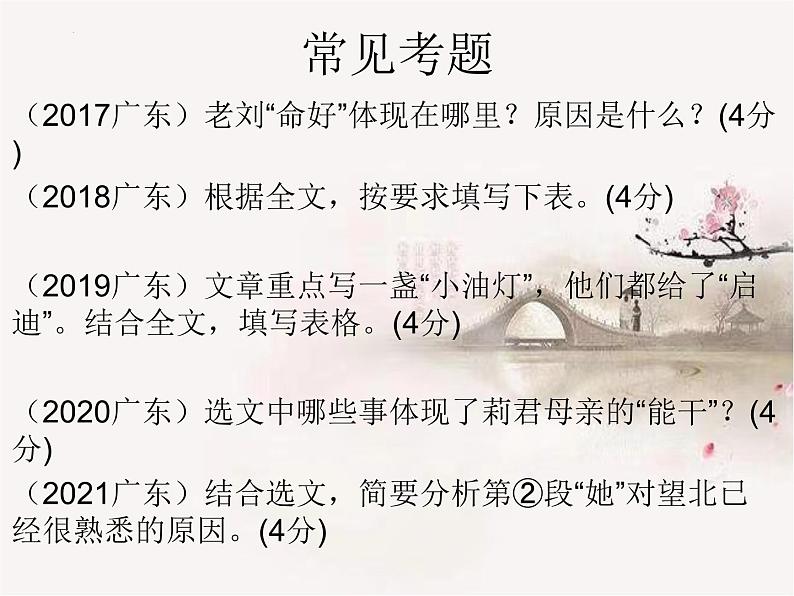 2023年中考语文专题复习-记叙文《探究概括题的类型与答题思路》课件03