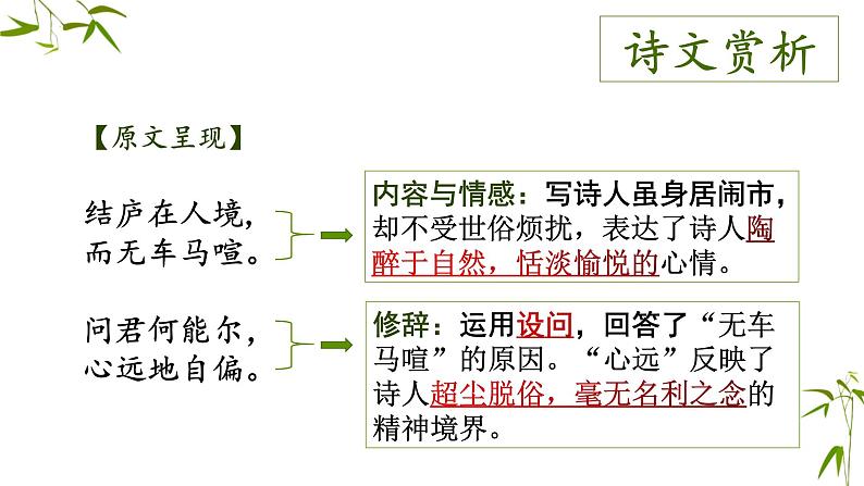 古诗词鉴赏专题-山水田园类   课件  2023年中考语文二轮专题第8页